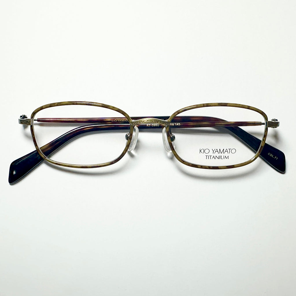 KIO YAMATO KT-396U col.71 Men's Eyeglasses Frames in Tortoise - Authentic New