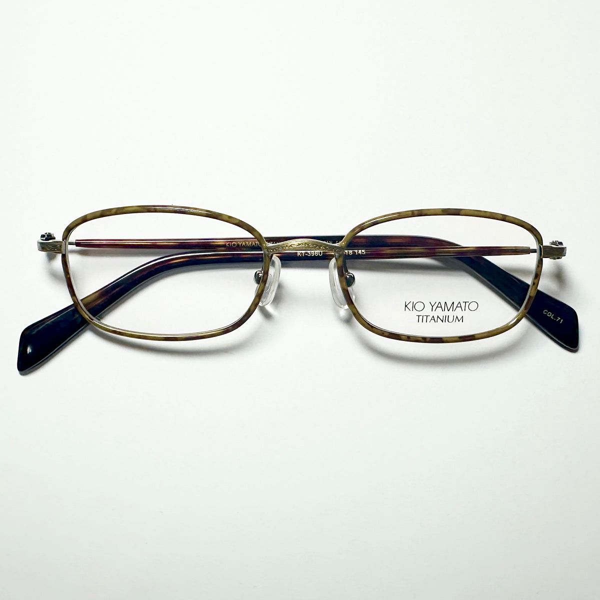 KIO YAMATO KT-396U col.71 Men's Eyeglasses Frames in Tortoise - Authentic New
