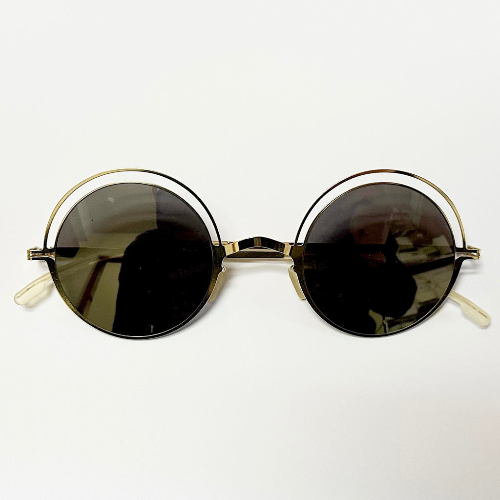 Mykita DECADES BUENO Unisex Sunglasses Frame in Glossy Gold - Authentic New