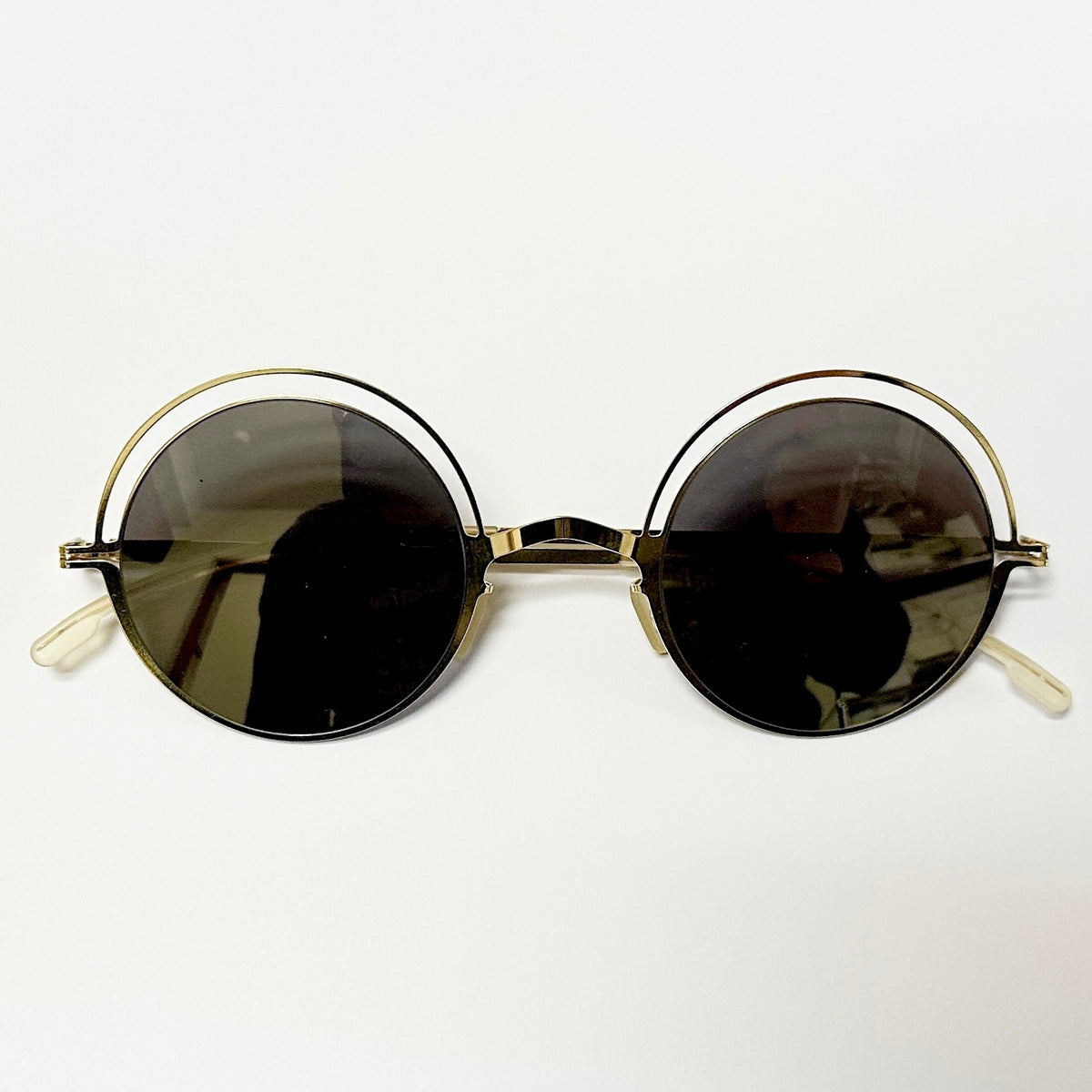 Mykita DECADES BUENO Unisex Sunglasses Frame in Glossy Gold - Authentic New