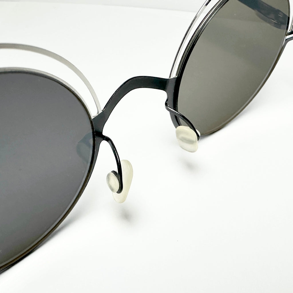 Mykita DECADES BUENO Unisex Sunglasses Frame in Silver/Black - Authentic New