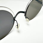Mykita DECADES BUENO Unisex Sunglasses Frame in Silver/Black - Authentic New