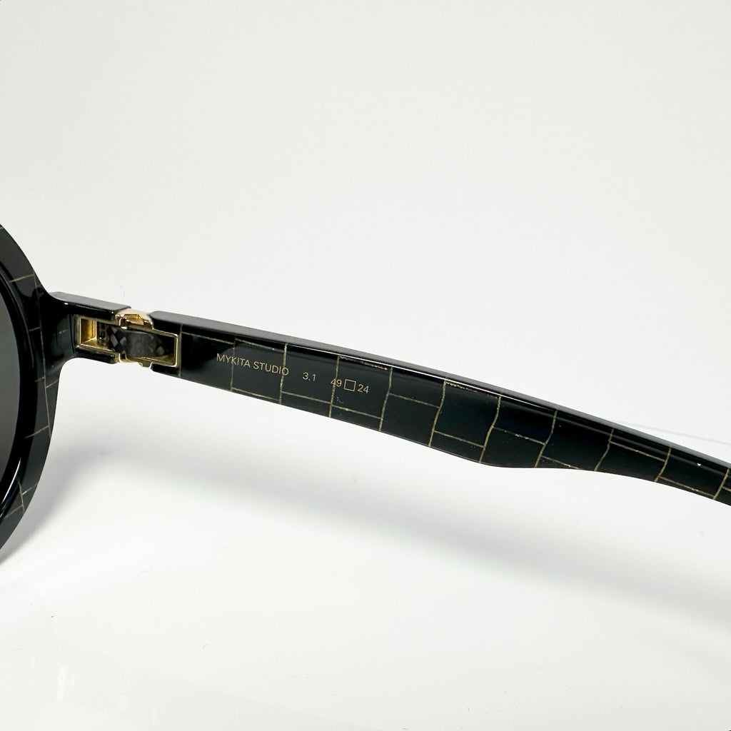 Mykita STUDIO3.1  Unisex Sunglasses Frame in Black/Gold - Authentic New