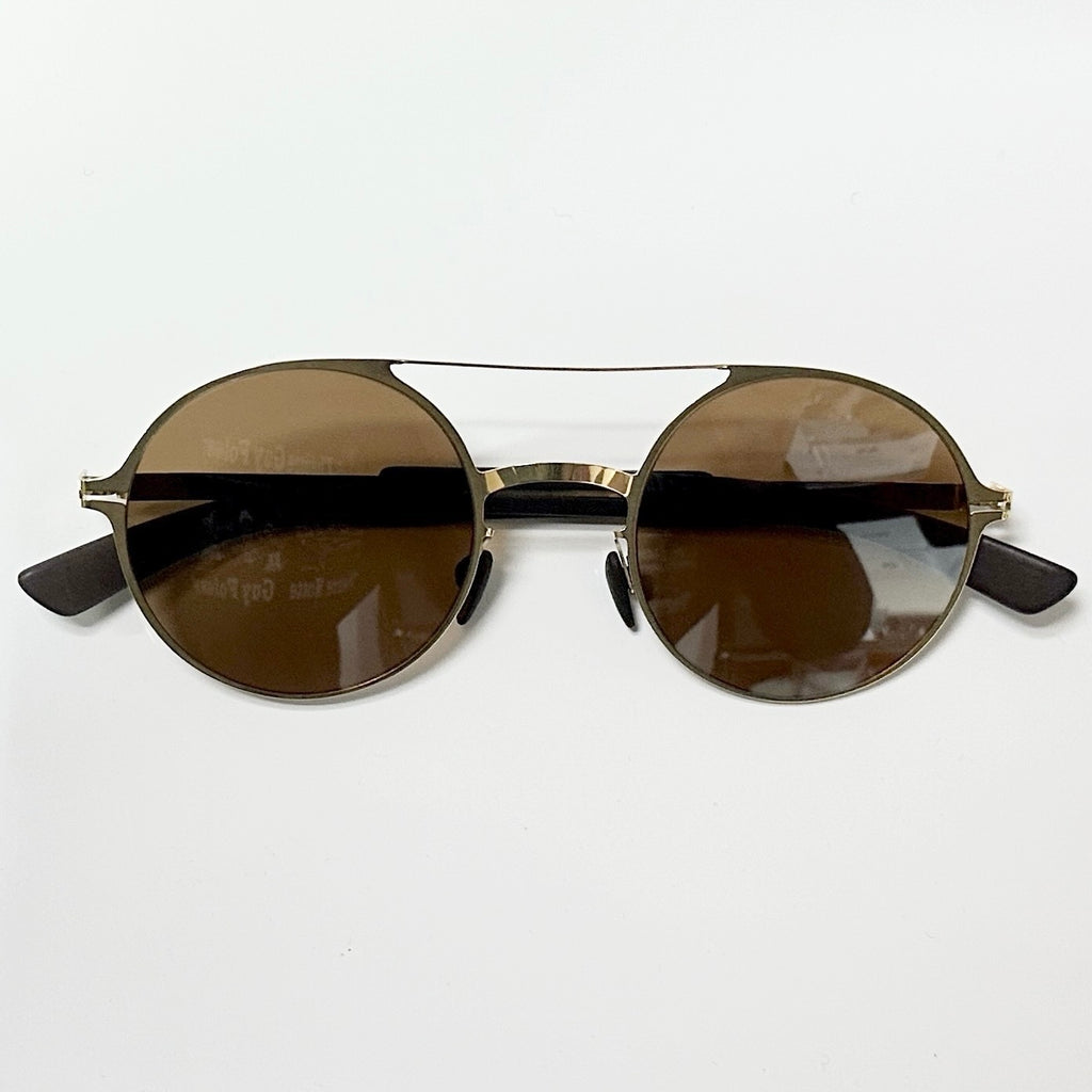 Mykita LUPINE MH2 SBR 244 Unisex Sunglasses Frame in Gold - Authentic New