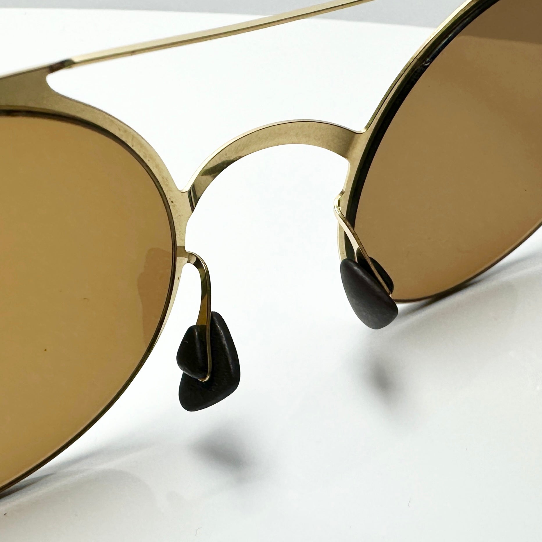Mykita LUPINE MH2 SBR 244 Unisex Sunglasses Frame in Gold - Authentic New