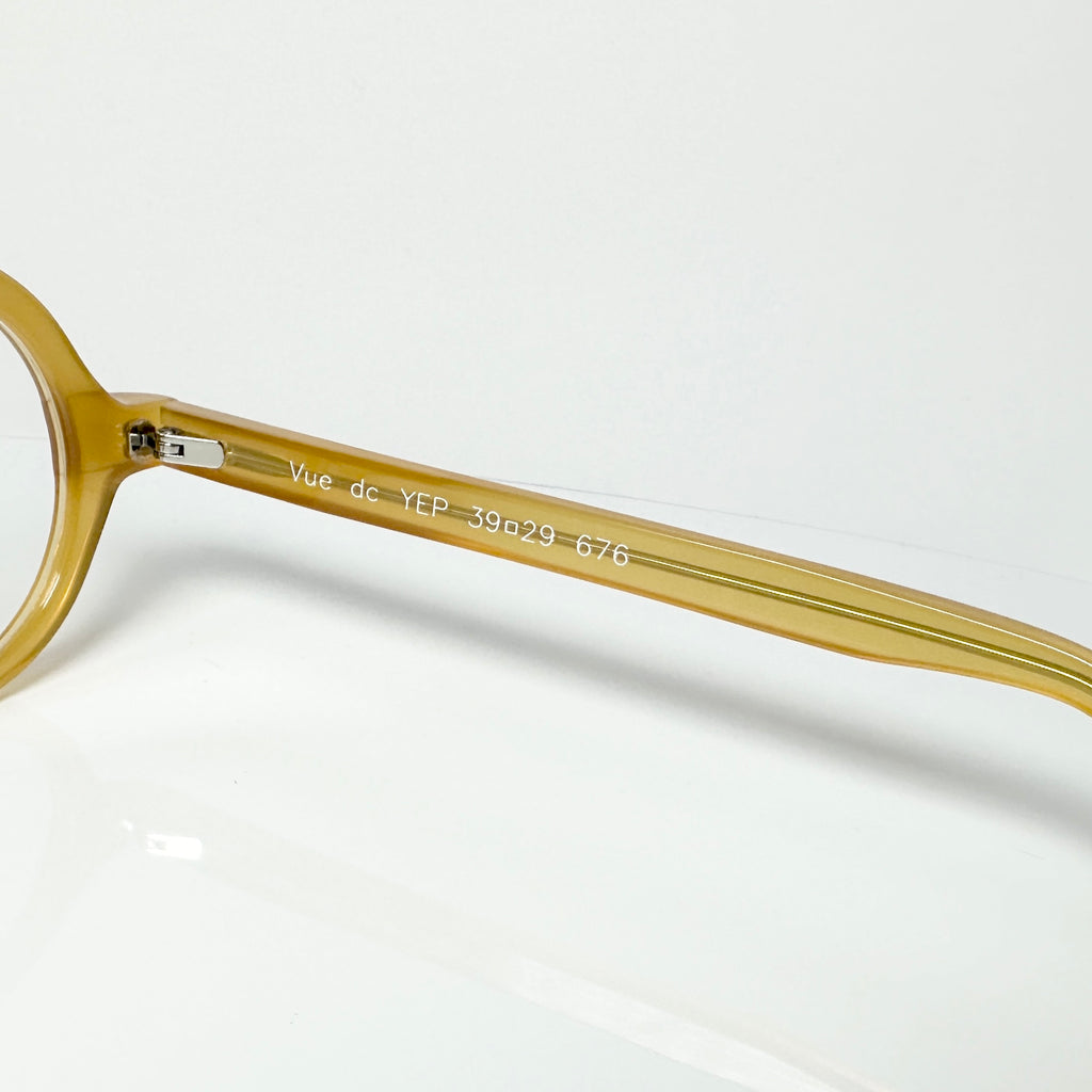 VUE DC YEP 676 Unisex Eyeglasses Frame in Crystal Yellow  - Authentic New