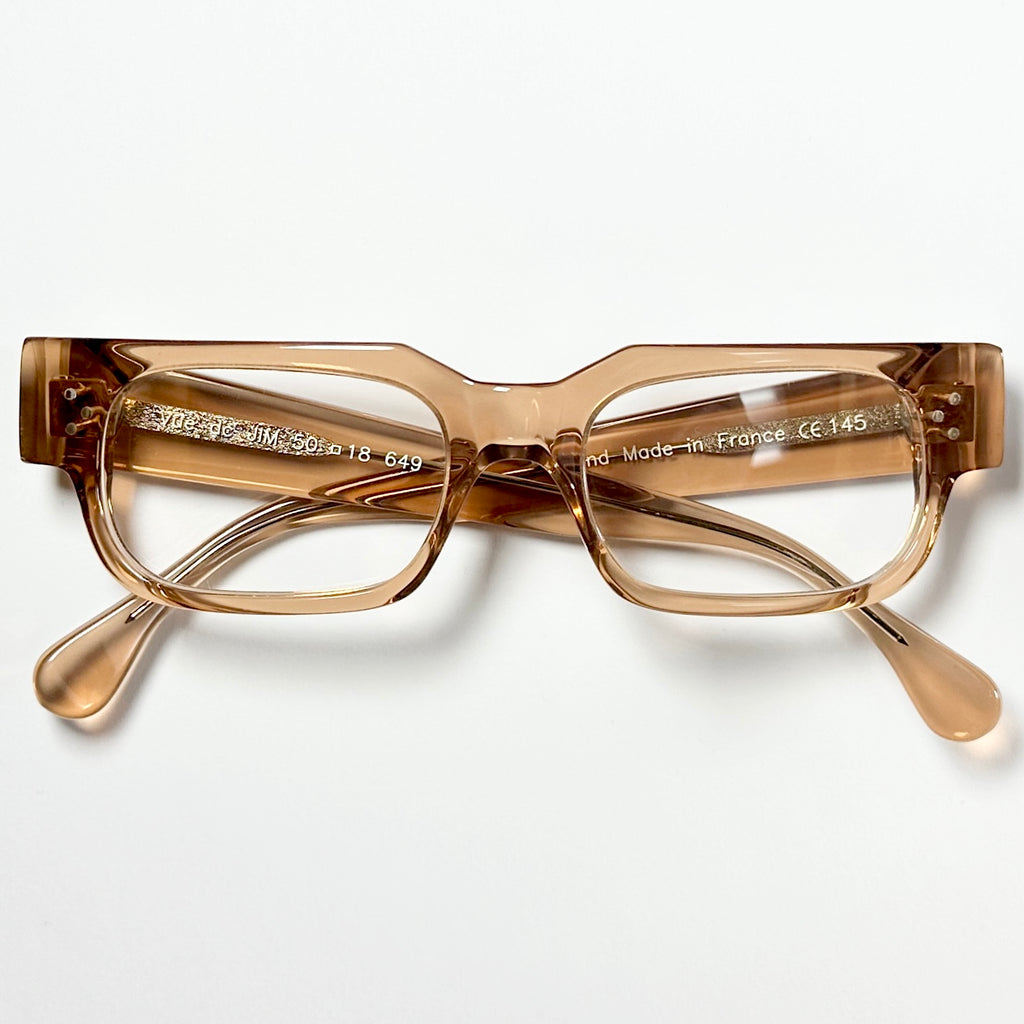 VUE DC JIM Unisex Eyeglasses Frame in Clear Brown - Authentic New