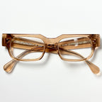 VUE DC JIM Unisex Eyeglasses Frame in Clear Brown - Authentic New
