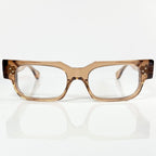 VUE DC JIM Unisex Eyeglasses Frame in Clear Brown - Authentic New
