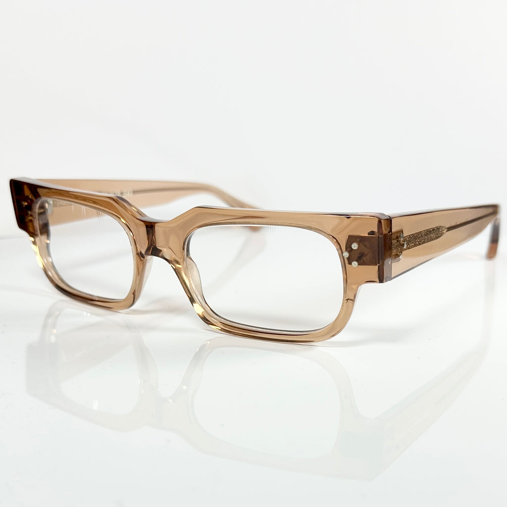 VUE DC JIM Unisex Eyeglasses Frame in Clear Brown - Authentic New