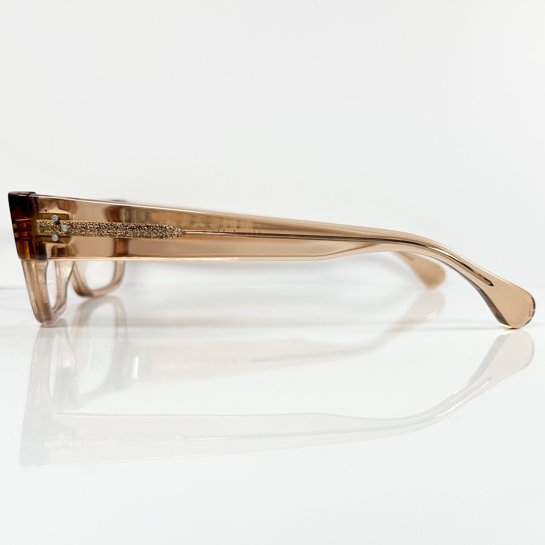 VUE DC JIM Unisex Eyeglasses Frame in Clear Brown - Authentic New