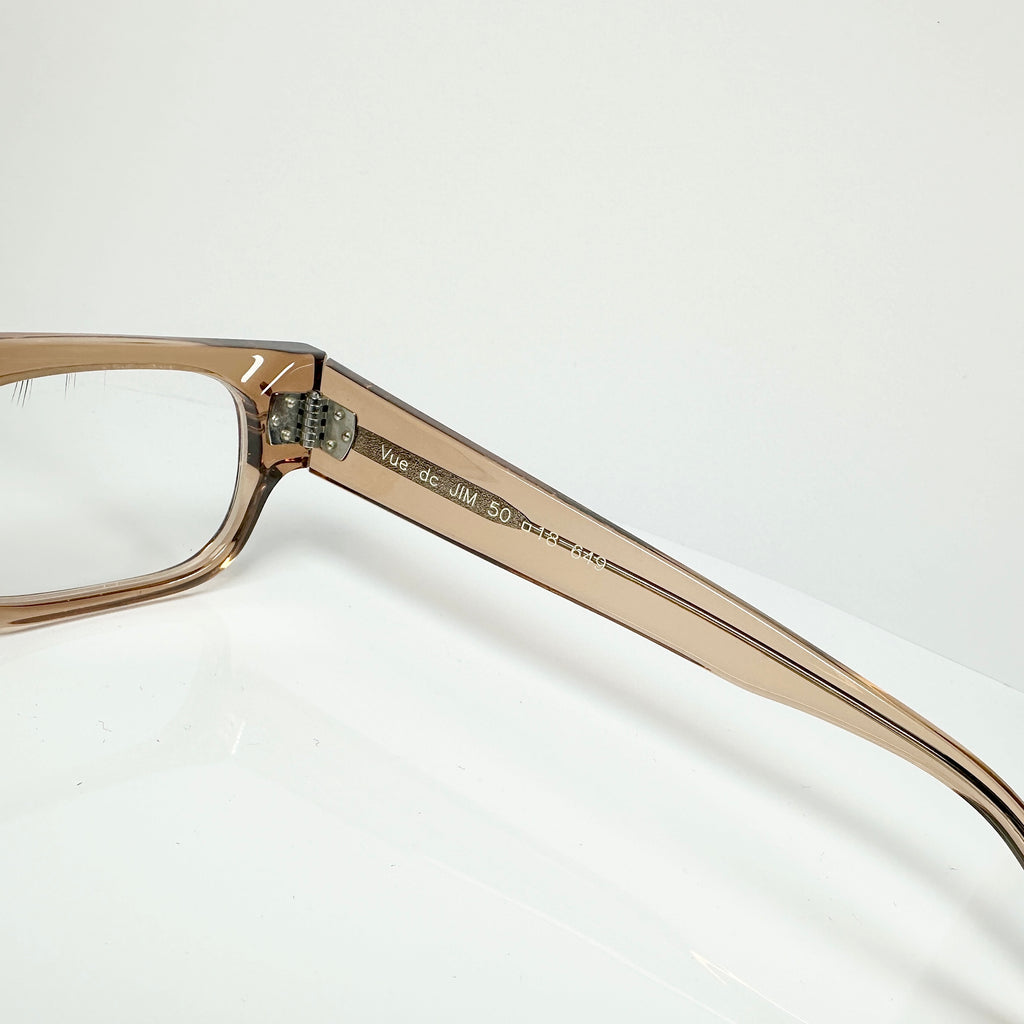 VUE DC JIM Unisex Eyeglasses Frame in Clear Brown - Authentic New