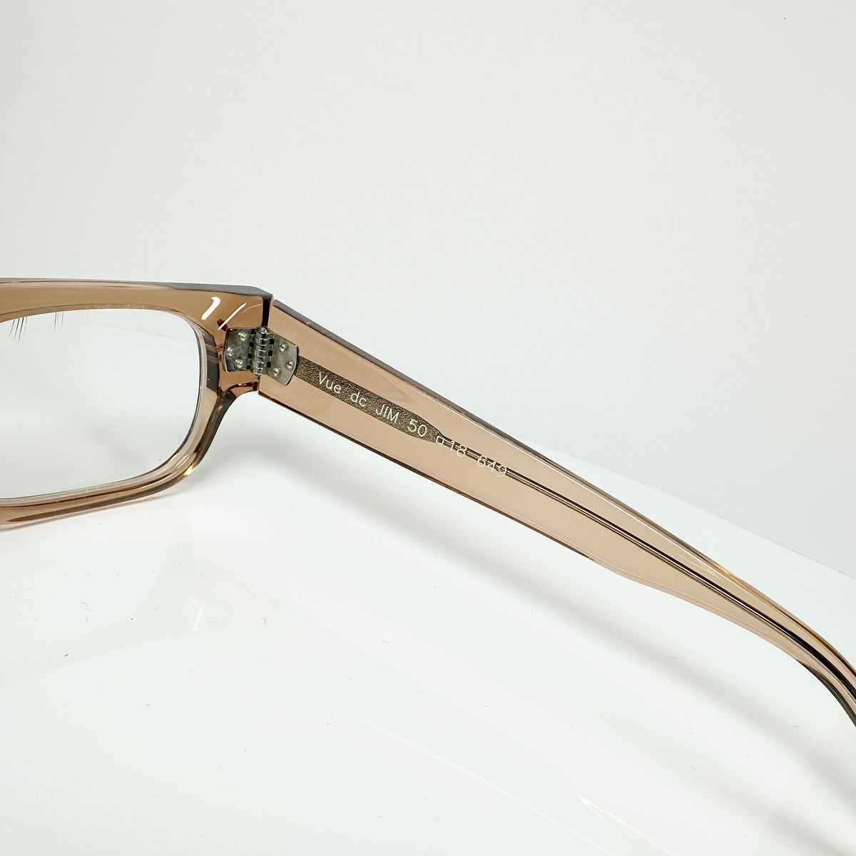 VUE DC JIM Unisex Eyeglasses Frame in Clear Brown - Authentic New