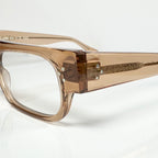 VUE DC JIM Unisex Eyeglasses Frame in Clear Brown - Authentic New