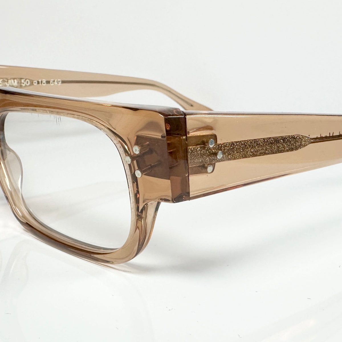 VUE DC JIM Unisex Eyeglasses Frame in Clear Brown - Authentic New
