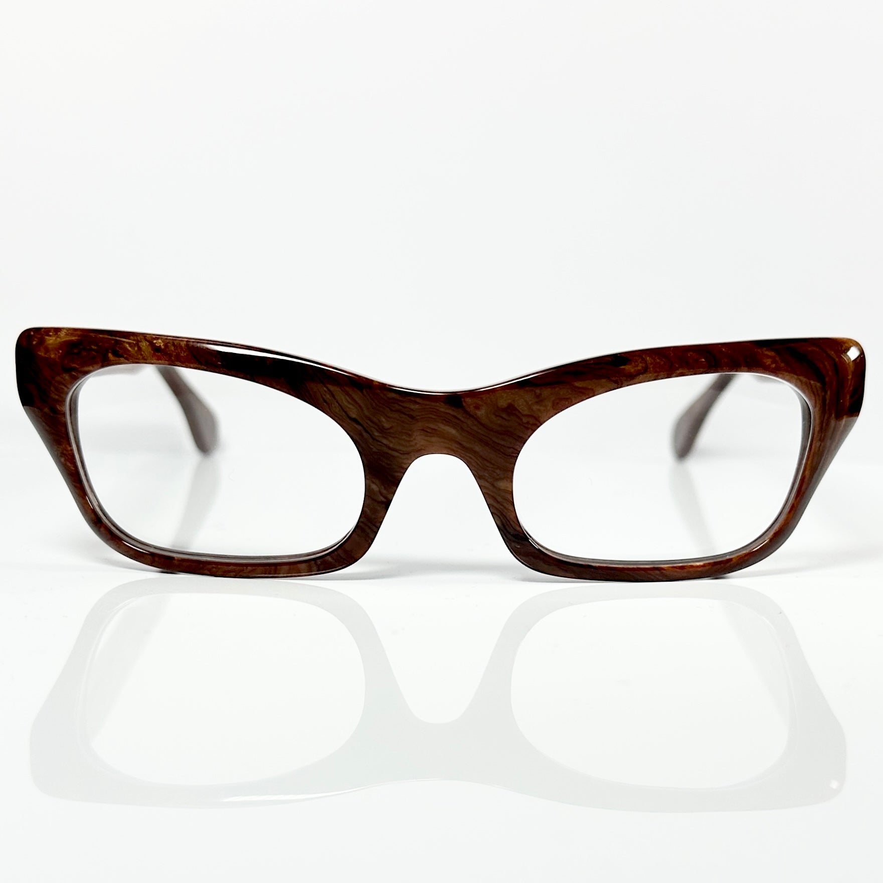 VUE DC SOF 300 Women's Eyeglasses Frame in Wood Texture - Authentic New