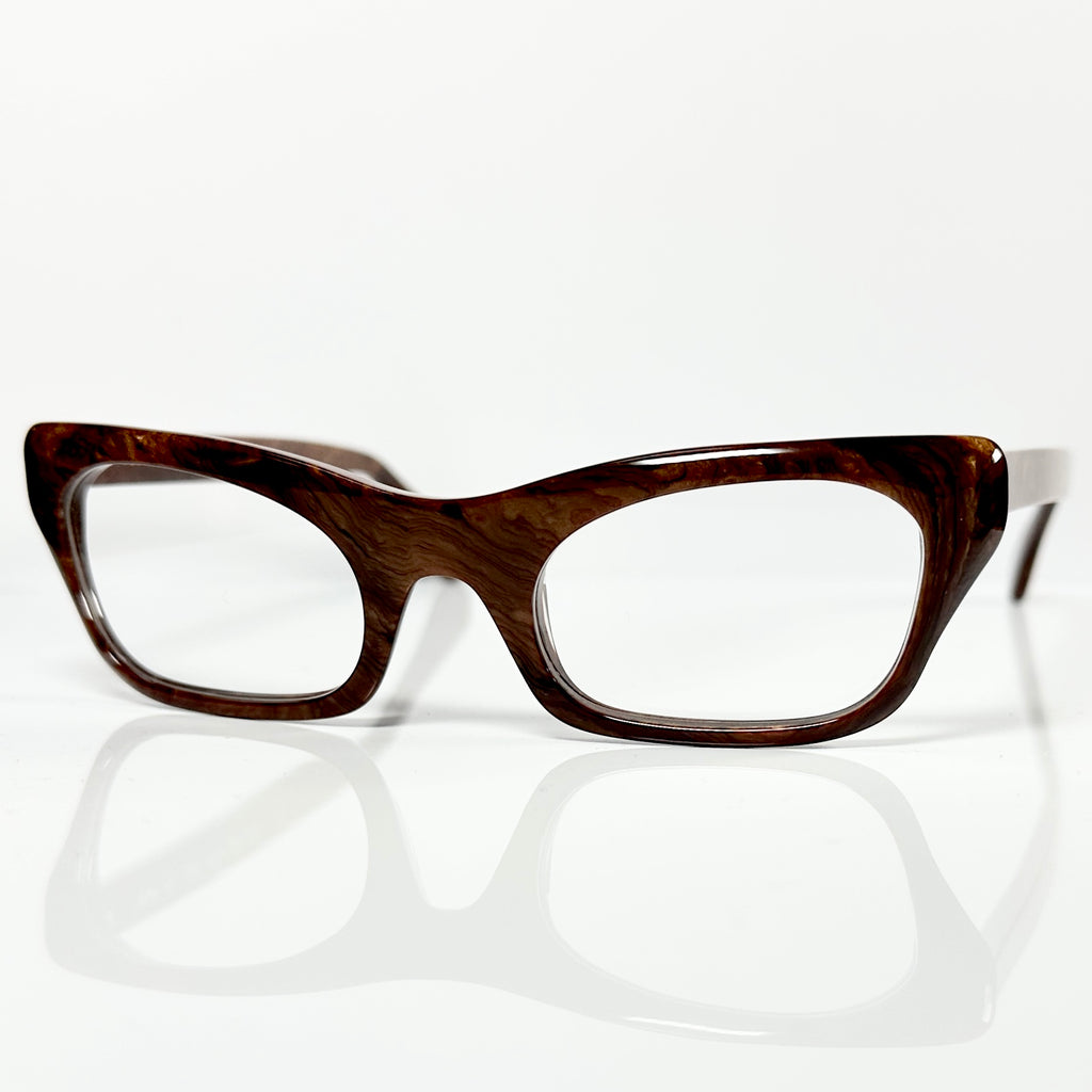 VUE DC SOF 300 Women's Eyeglasses Frame in Wood Texture - Authentic New