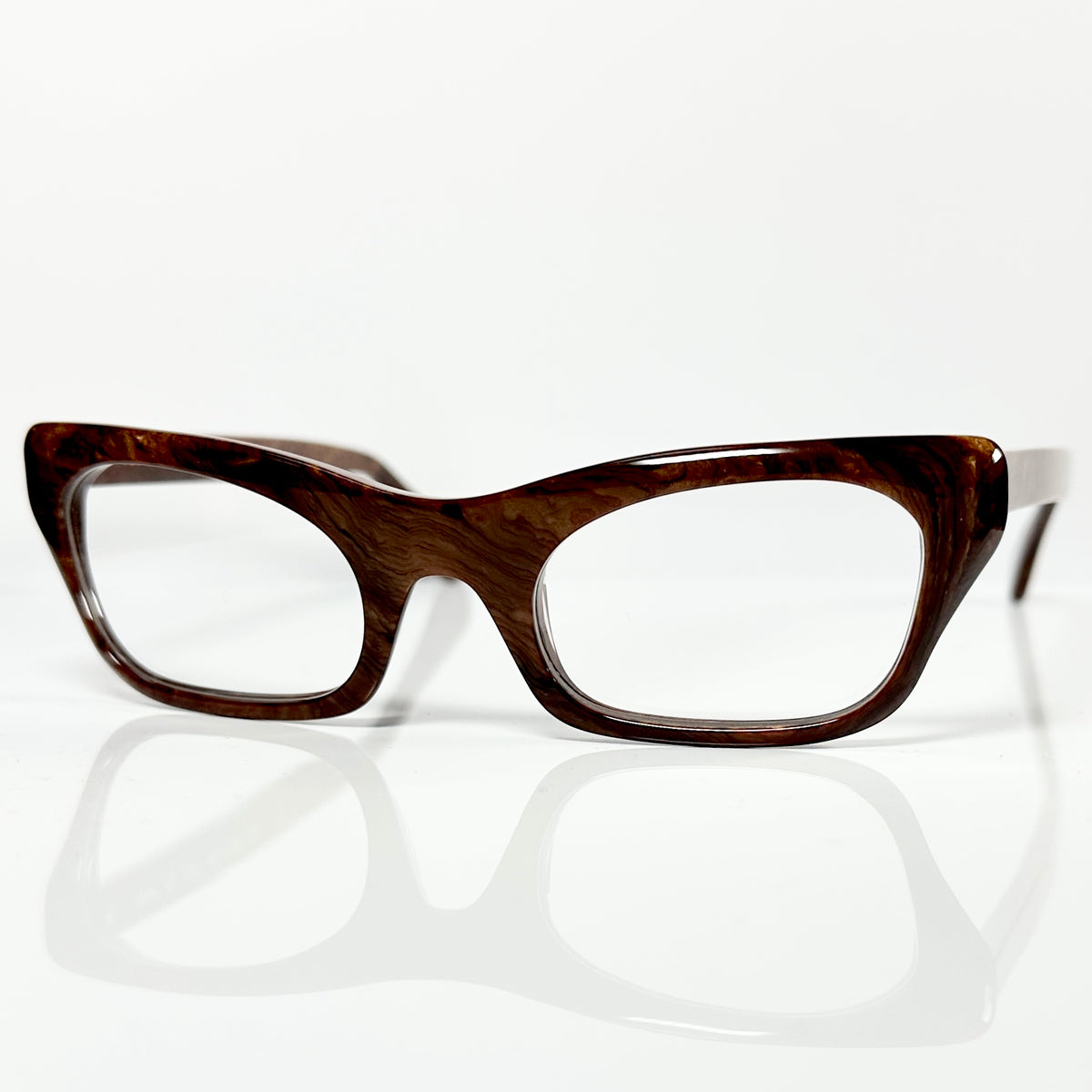 VUE DC SOF 300 Women's Eyeglasses Frame in Wood Texture - Authentic New