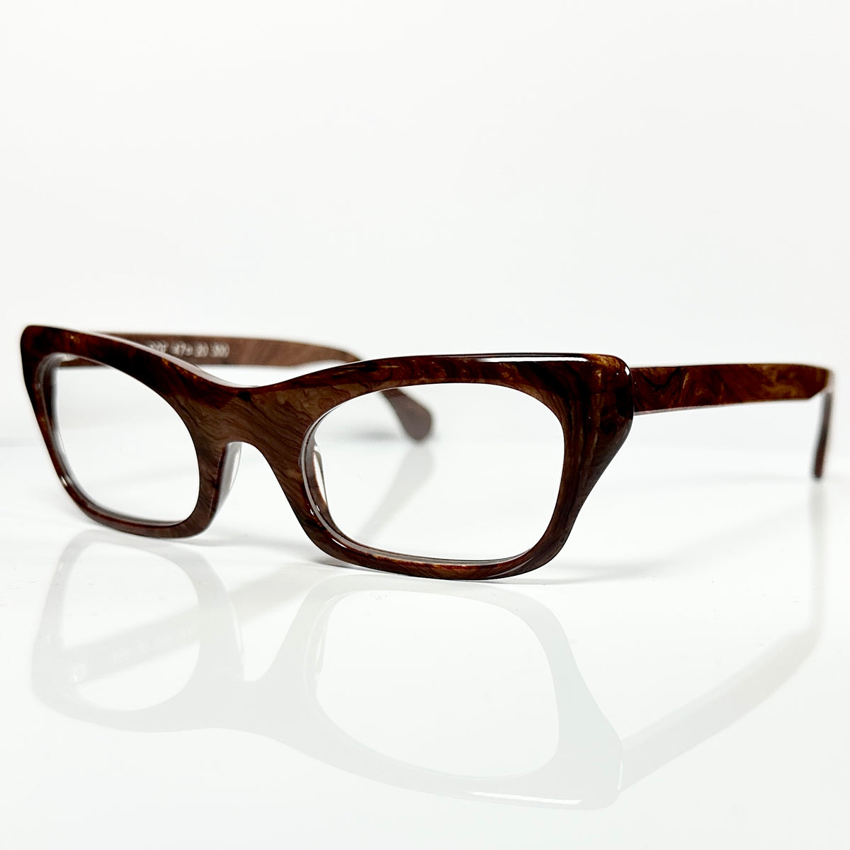 VUE DC SOF 300 Women's Eyeglasses Frame in Wood Texture - Authentic New