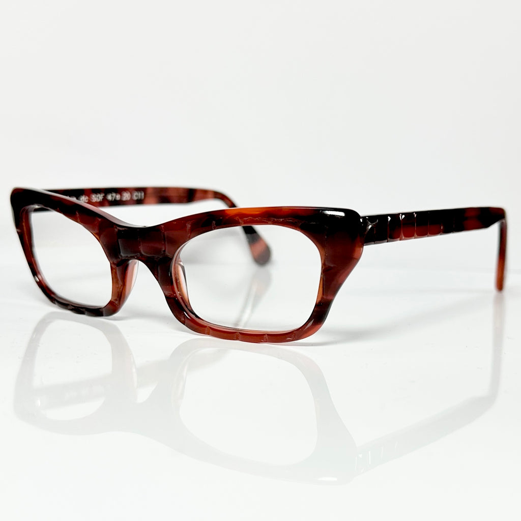 VUE DC SOF Women's Eyeglasses Frame in Croco Tortoise - Authentic New