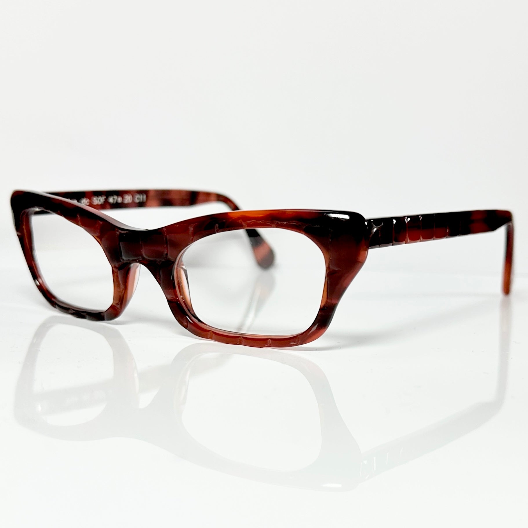 VUE DC SOF Women's Eyeglasses Frame in Croco Tortoise - Authentic New