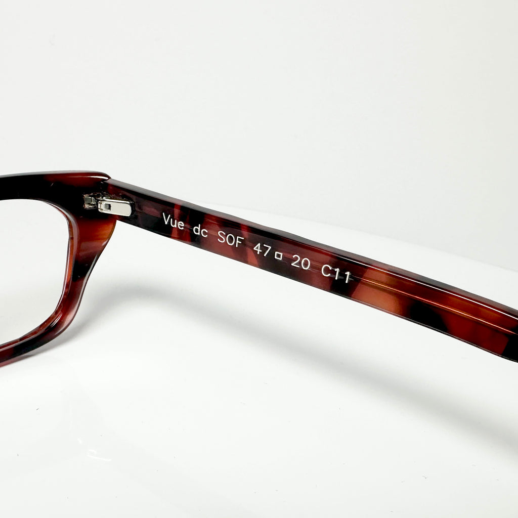 VUE DC SOF Women's Eyeglasses Frame in Croco Tortoise - Authentic New