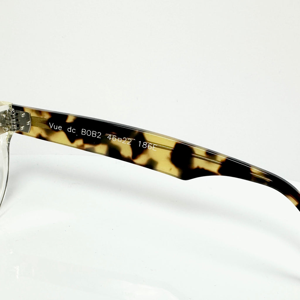 VUE DC BOB2 186E Unisex Eyeglasses Frame in Clear/Tortoise - Authentic New