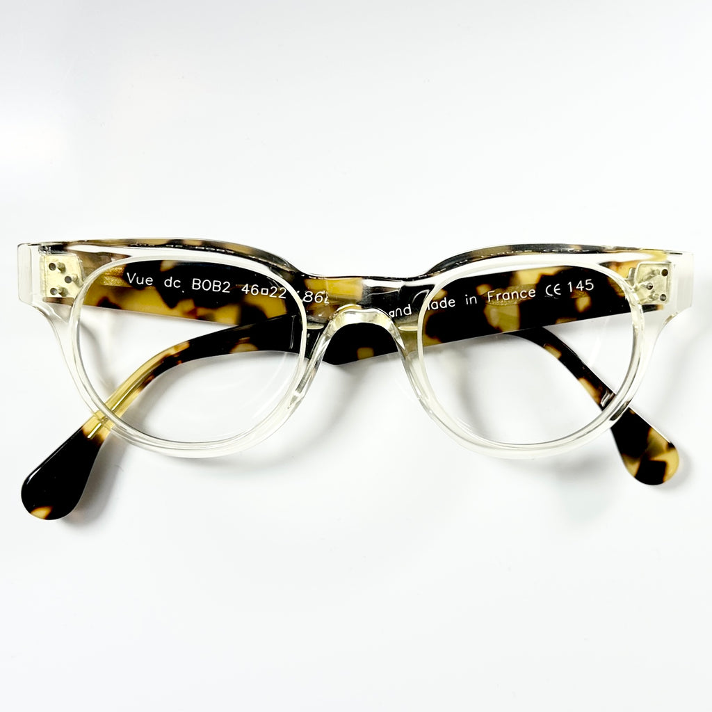 VUE DC BOB2 186E Unisex Eyeglasses Frame in Clear/Tortoise - Authentic New
