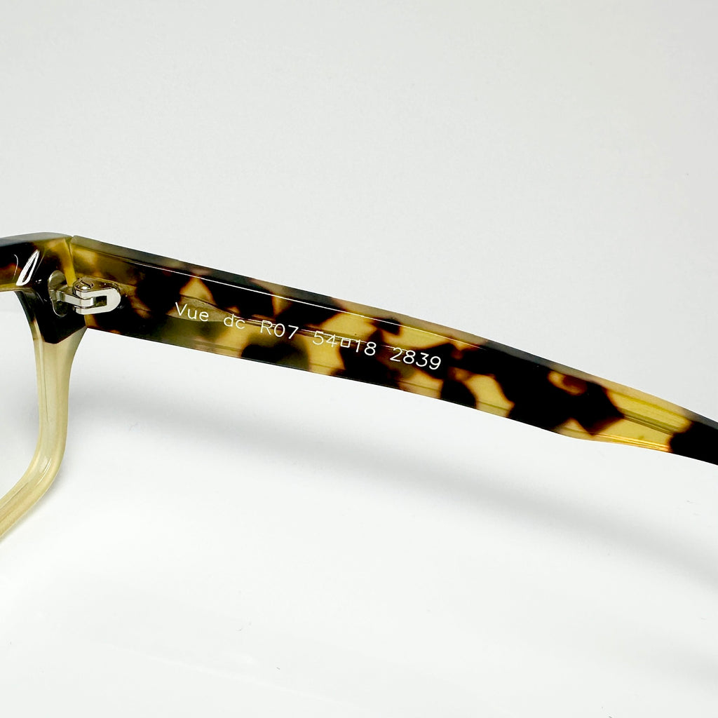 VUE DC R07 1839 Unisex Eyeglasses Frame in Tortoise/Yellow - Authentic New