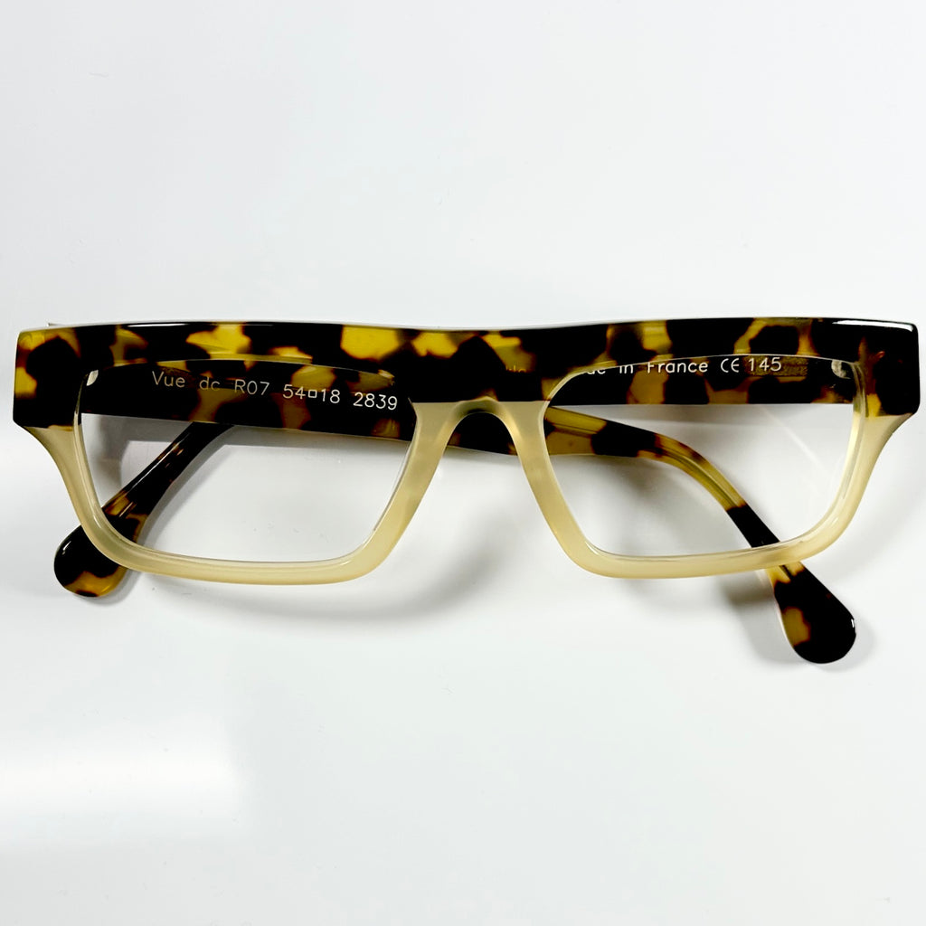 VUE DC R07 1839 Unisex Eyeglasses Frame in Tortoise/Yellow - Authentic New