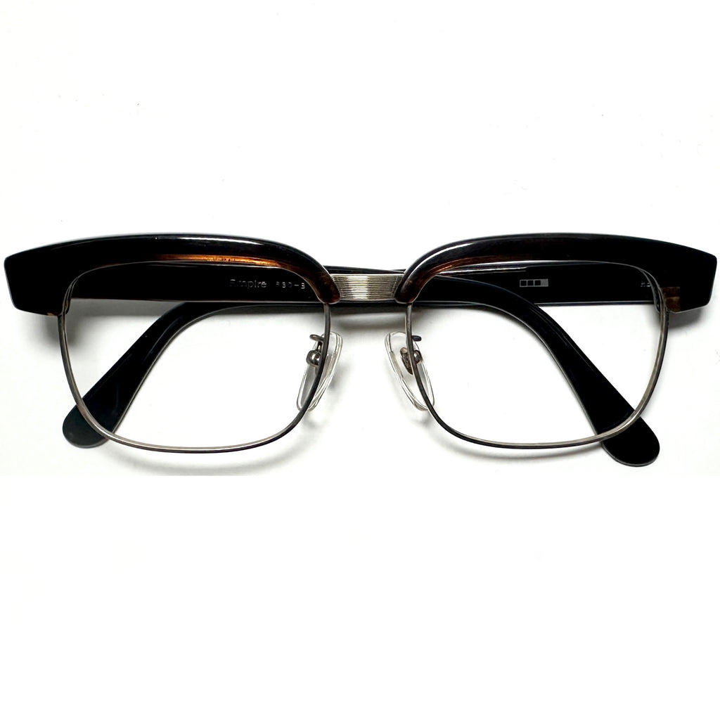 Empire 12KGF Gold-Filled Men's Eyeglasses Frames in Brown/Gold - Authentic