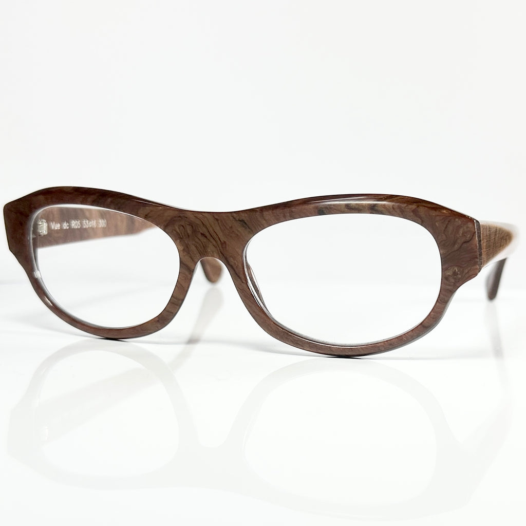 VUE DC R05 300 Unisex Eyeglasses Frame in Wood Texture - Authentic New