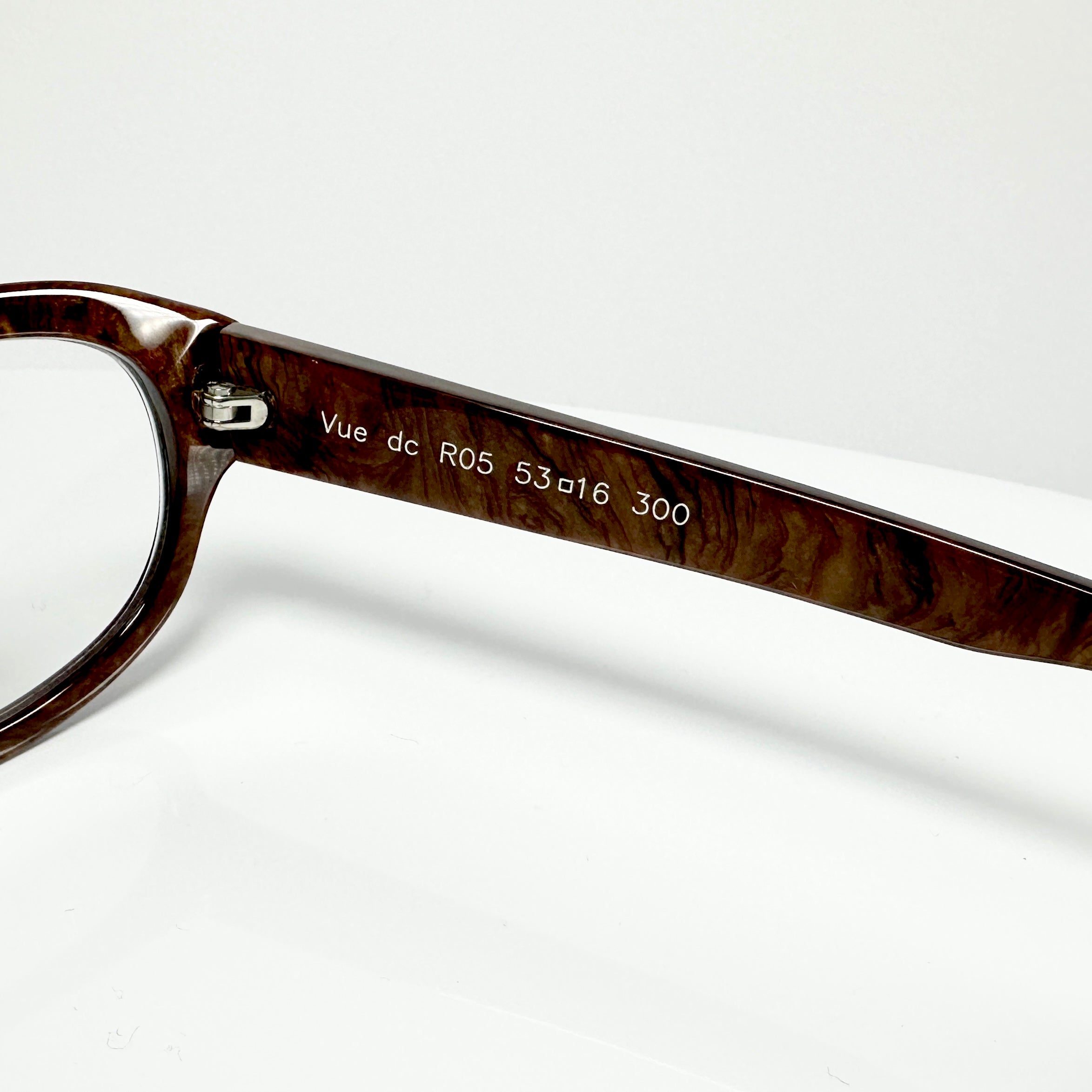 VUE DC R05 300 Unisex Eyeglasses Frame in Wood Texture - Authentic New