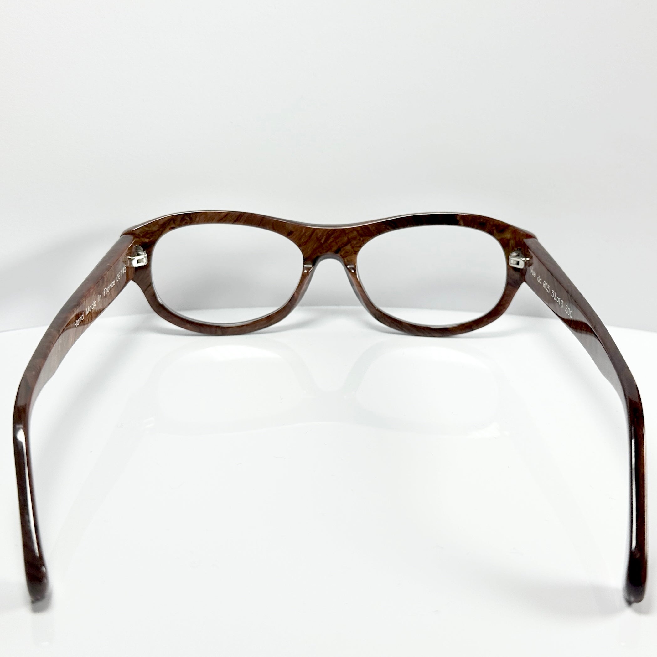 VUE DC R05 300 Unisex Eyeglasses Frame in Wood Texture - Authentic New