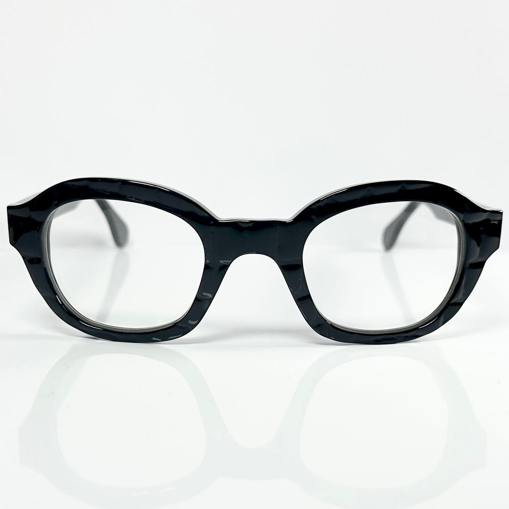 VUE DC TAO C10 Unisex Eyeglasses Frame in Crocodile Black  - Authentic New