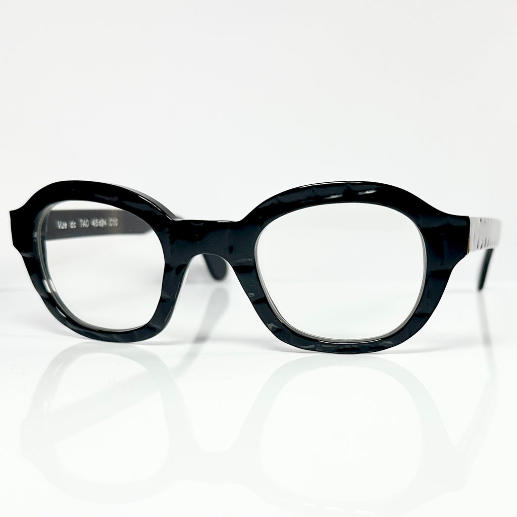 VUE DC TAO C10 Unisex Eyeglasses Frame in Crocodile Black  - Authentic New