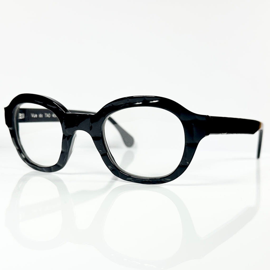 VUE DC TAO C10 Unisex Eyeglasses Frame in Crocodile Black  - Authentic New