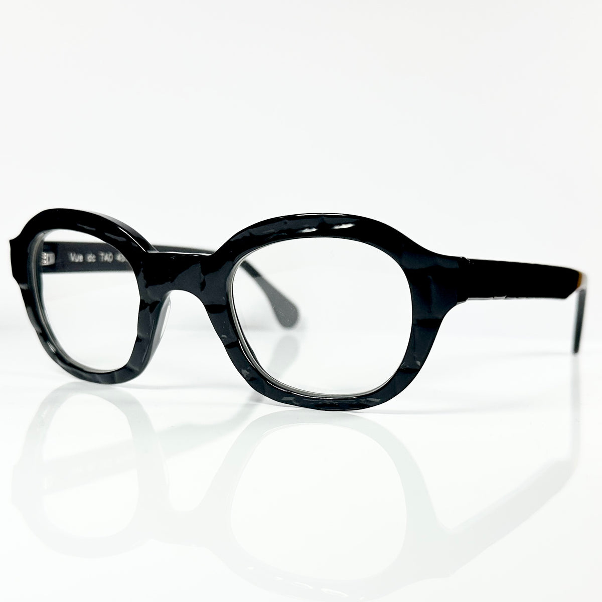 VUE DC TAO C10 Unisex Eyeglasses Frame in Crocodile Black  - Authentic New