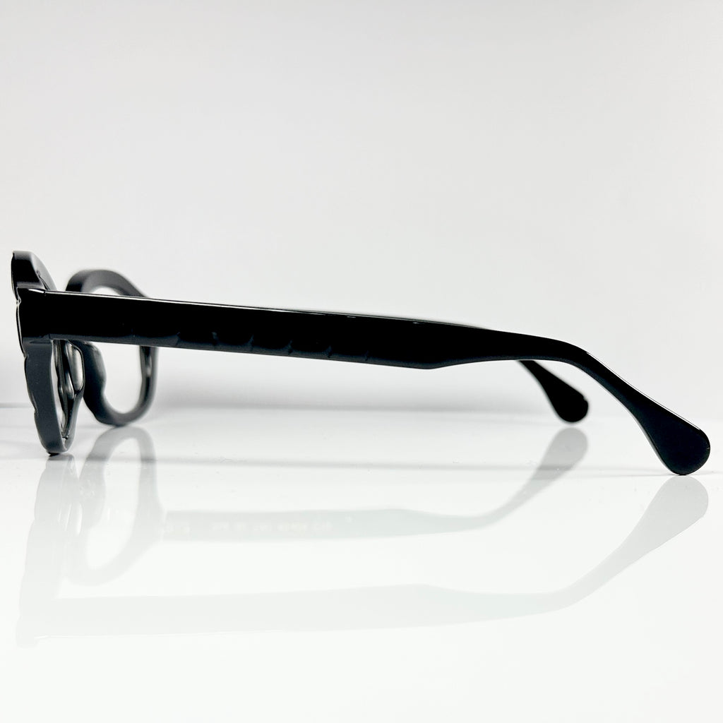 VUE DC TAO C10 Unisex Eyeglasses Frame in Crocodile Black  - Authentic New