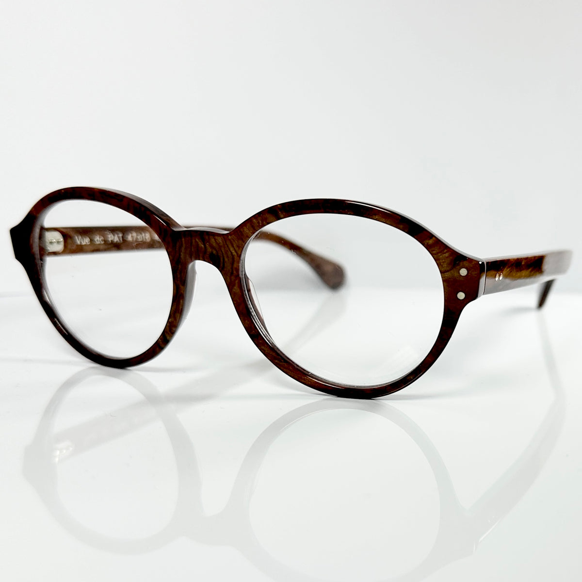 VUE DC PAT Women's Small Eyeglasses Frame in Wood Texture - Authentic New