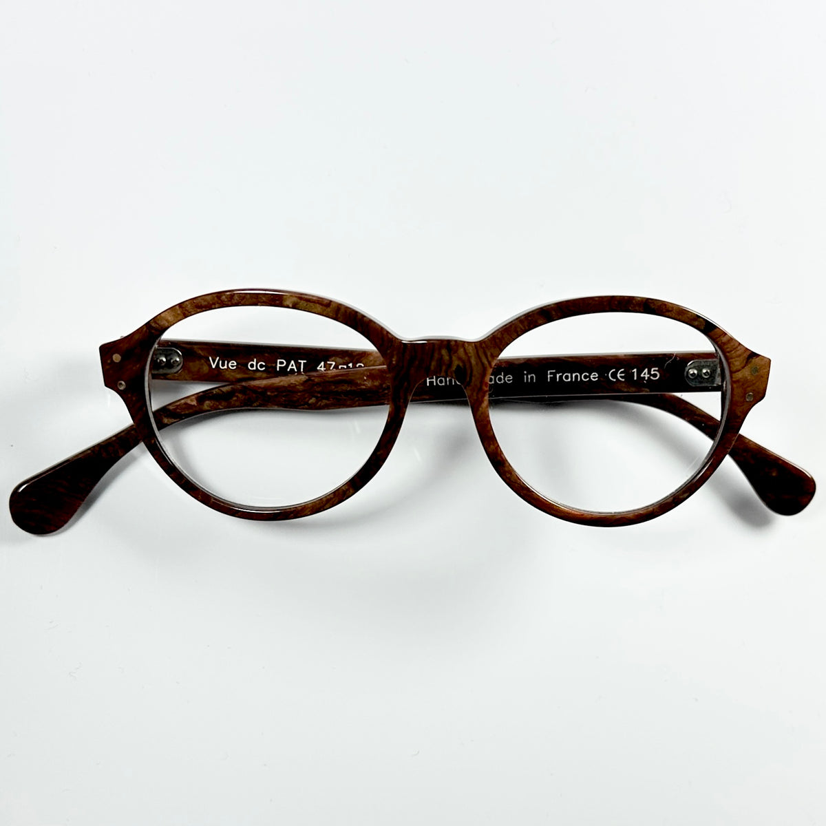 VUE DC PAT Women's Small Eyeglasses Frame in Wood Texture - Authentic New