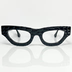 VUE DC ROK C10 Women's Eyeglasses Frame in Crocodile Black - Authentic New