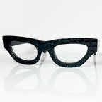 VUE DC ROK C10 Women's Eyeglasses Frame in Crocodile Black - Authentic New