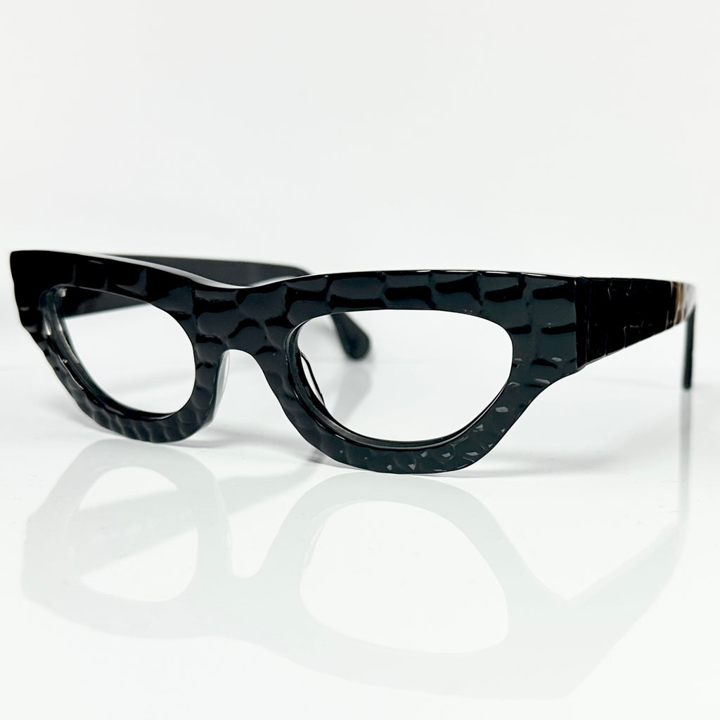 VUE DC ROK C10 Women's Eyeglasses Frame in Crocodile Black - Authentic New