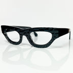 VUE DC ROK C10 Women's Eyeglasses Frame in Crocodile Black - Authentic New