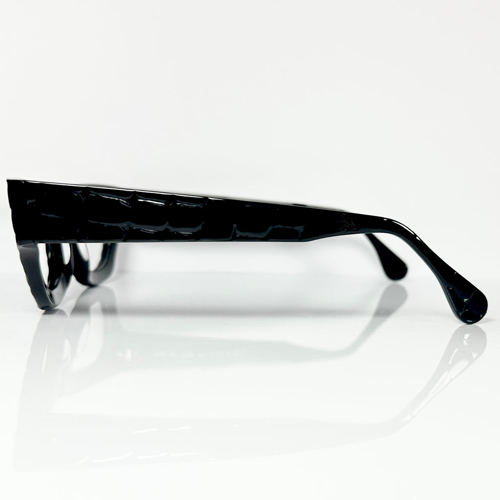 VUE DC ROK C10 Women's Eyeglasses Frame in Crocodile Black - Authentic New