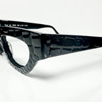 VUE DC ROK C10 Women's Eyeglasses Frame in Crocodile Black - Authentic New