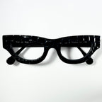 VUE DC ROK C10 Women's Eyeglasses Frame in Crocodile Black - Authentic New