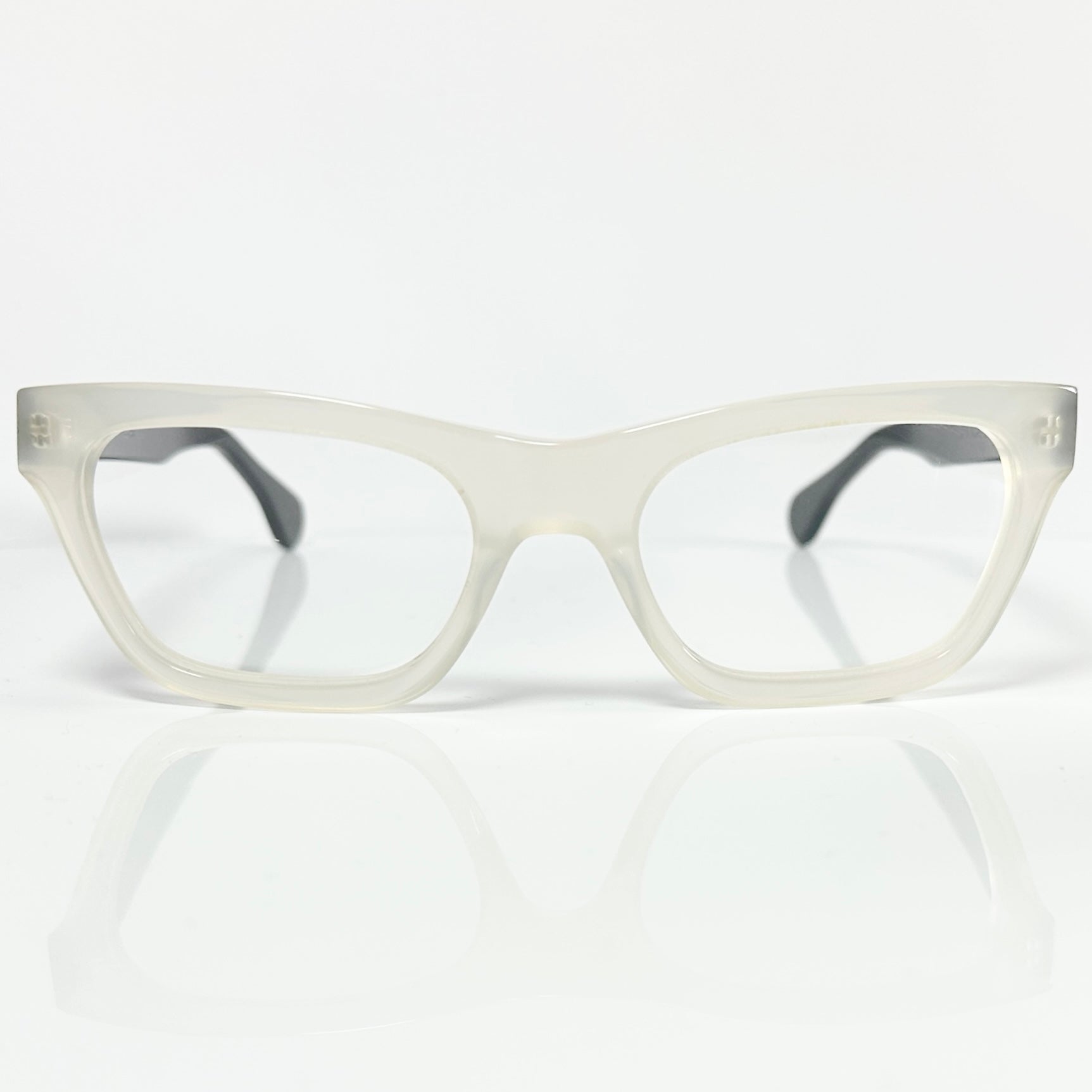 VUE DC JAK Unisex Eyeglasses Frame in White/Black - Authentic New