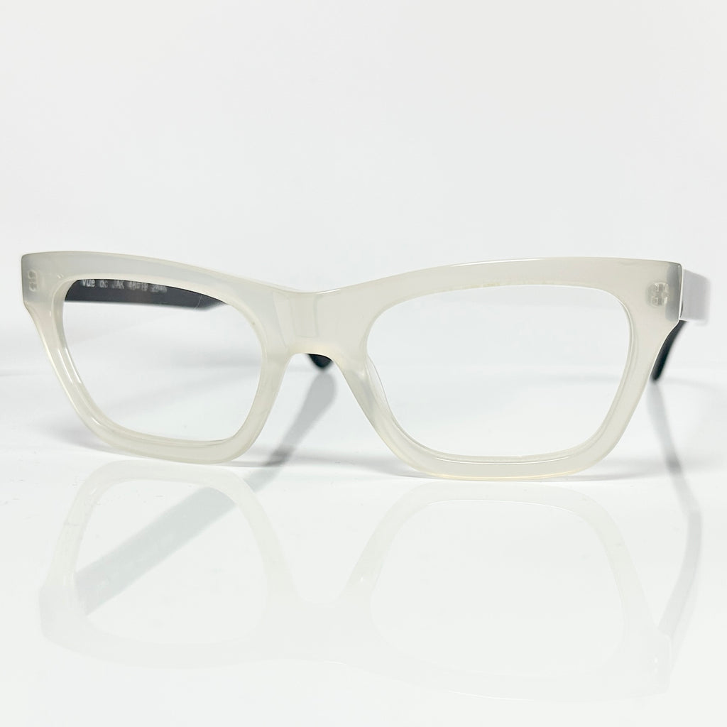 VUE DC JAK Unisex Eyeglasses Frame in White/Black - Authentic New